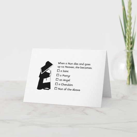 Nun Fun - sauber Spaß, Nun Heaven Joke Karte (Vorderseite)