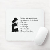 Nun Fun - sauber Spaß, Nun Heaven Joke Mousepad (Mit Mouse)