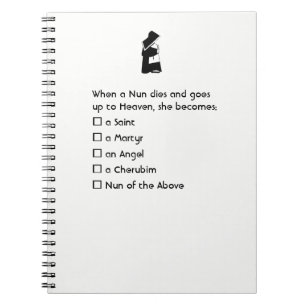 Nun Fun - sauber Spaß, Nun Heaven Joke Notizblock