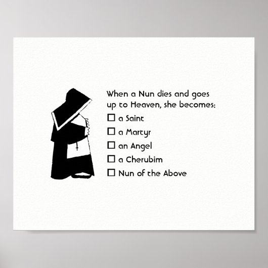 Nun Fun - sauber Spaß, Nun Heaven Joke Poster (Vorne)