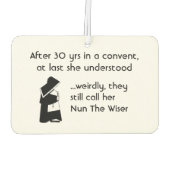 Nun Fun - sauber Witz, katholischer Spaß Autolufterfrischer (Rückseite)