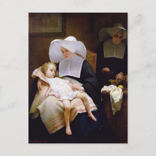 Nun gekümmert für kranke Kinder Postkarte (Vorderseite)