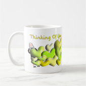 Nun Grußkarten "Denken Sie an Sie" Künstlerische H Kaffeetasse (Links)