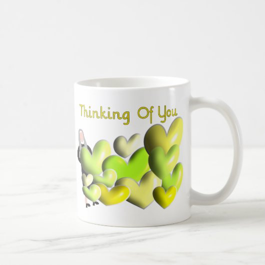 Nun Grußkarten "Denken Sie an Sie" Künstlerische H Kaffeetasse (Rechts)