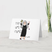 Nun Happy Birthday Cards & Gifts Karte (Rückseite)