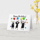 Nun Happy Birthday Karte (Gelbe Blume)