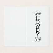 Nun, Howdy Y'all Friendly Gruß den südlichen Charm Visitenkarten (Außenseite Aufgefaltet)