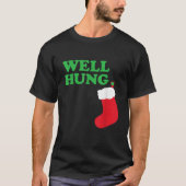 Nun Hung Funny Christmas Strumpf T-Shirt (Vorderseite)