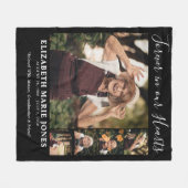 NUN IN UNSEREM HERZEN Gedicht Tribute Foto Memoria Fleecedecke (Vorderseite (Horizontal))