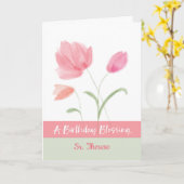 Nun Individuelle Name Religious Birthday Segen Karte (Gelbe Blume)