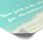 Nun ist der Glaube die Substanz Poster (Ecke)