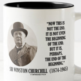 Nun ist dies nicht das Ende (Zitat von Winston Chu Zweifarbige Tasse