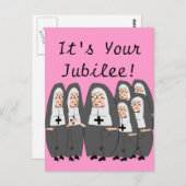 Nun Jubilee Cards Postkarte (Vorne/Hinten)