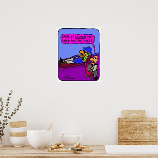 Nun, natürlich behalte du Stimmen hören Poster (Küche)