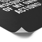 Nun, nun ja, wenn es nicht die Konsequenzen sind Poster (Ecke)