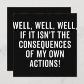 Nun, nun ja, wenn es nicht die Konsequenzen sind Save The Date (Vorne/Hinten)