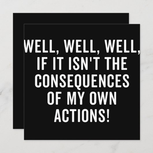 Nun, nun ja, wenn es nicht die Konsequenzen sind Save The Date (Vorne/Hinten)