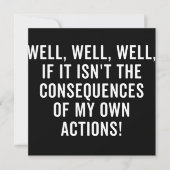 Nun, nun ja, wenn es nicht die Konsequenzen sind Save The Date (Vorderseite)