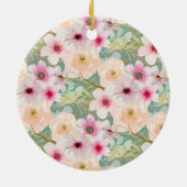 NUN - Ordination oder Jahrestag - Blumenkreuz Keramik Ornament (Hinten)