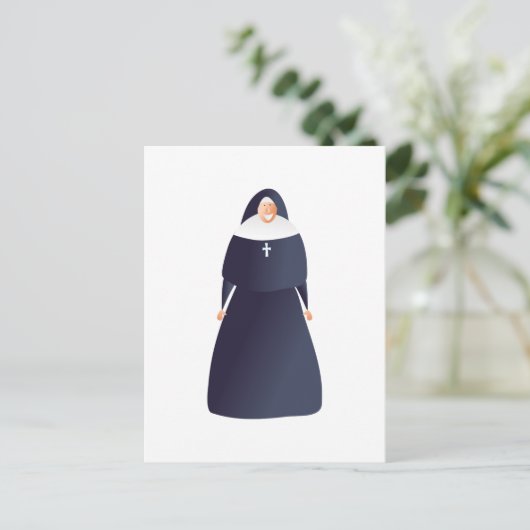 Nun Postkarte (Stehend Vorderseite)