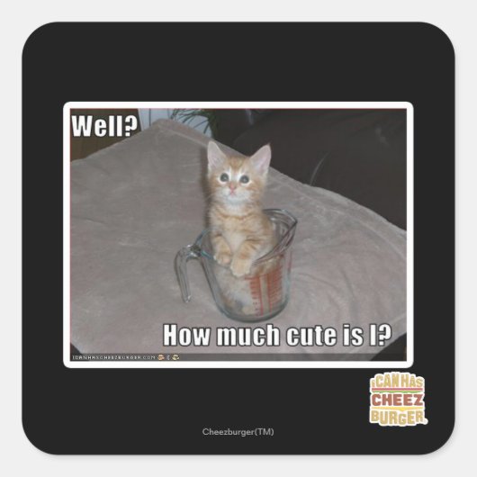 Nun? Quadratischer Aufkleber (Vorderseite)