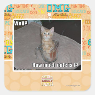 Nun? Quadratischer Aufkleber