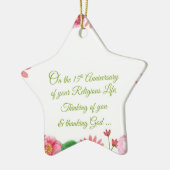 Nun Religiöse Blume zum 15. Jubiläum Keramik Ornament (Links)