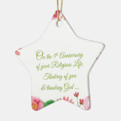 Nun Religiöse Blume zum 5. Jubiläum Keramik Ornament (Links)