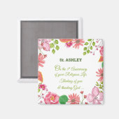 Nun Religiöse Blume zum 5. Jubiläum Magnet (Vorderseite/Rückseite)