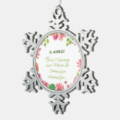 Nun Religiöse Blume zum 5. Jubiläum Schneeflocken Zinn-Ornament (Rechts)