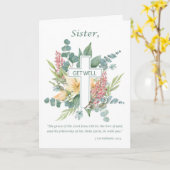 Nun, religiöse Cross Watercolor Wildblume Karte (Gelbe Blume)