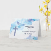 Nun religiöses Leben Jahrestag Segnungen Lila Karte (Gelbe Blume)