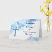 Nun religiöses Leben Jahrestag Segnungen Lila Karte (Gelbe Blume)