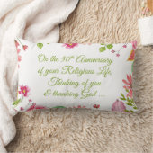 Nun Religious 50 Jahre Jubiläum Wasserfarbe Blume Lendenkissen (Decke)
