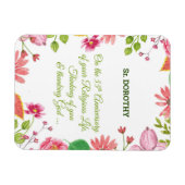 Nun Religious 55-jähriges Jubiläum Watercolor Blum Magnet (Horizontal)