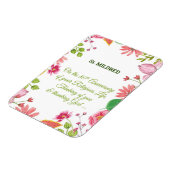 Nun Religious 80 Jahre Jubiläum Wasserfarbe Blume Magnet (Linke Seite)