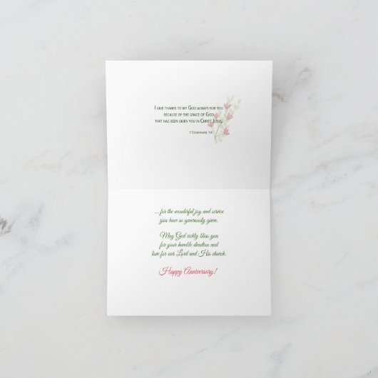 Nun Religious Jubilee 15-jähriges Jubiläum Wasserf Karte (Innenseite)