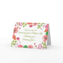 Nun Religious Jubilee 70 Jahre Jubiläum Wasserfarb