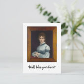 "Nun, segne dein Herz" Funny Postcard Postkarte (Stehend Vorderseite)