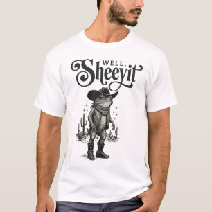 Nun Sheeyit Lustiger Cowboy Frosch Western Humor V T-Shirt