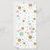 Nun Wunschkarte, Babydusche, Imitate Glitzer (Rückseite)