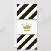 Nun wünscht Card, Babydusche, Prinz, Imitate Gold (Rückseite)