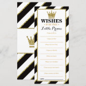 Nun wünscht Card, Babydusche, Prinz, Imitate Gold (Vorne/Hinten)