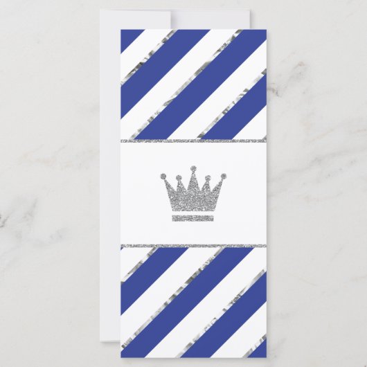 Nun wünscht Card, Babydusche, Prinz, Imitate Silbe (Rückseite)