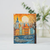 Nun wünscht Kopenhagen fallen zu lassen in Dänemar Postkarte (Stehend Vorderseite)