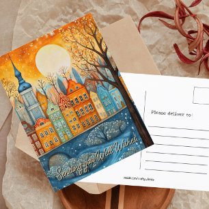 Nun wünscht Kopenhagen fallen zu lassen in Dänemar Postkarte