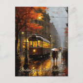 Nun wünscht Regenfallbahn in Lissabon, Portugal Postkarte (Vorderseite)