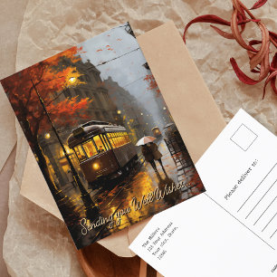 Nun wünscht Regenfallbahn in Lissabon, Portugal Postkarte