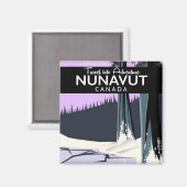 Nunavut Canada Travel Poster Magnet (Vorderseite/Rückseite)