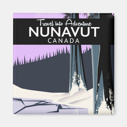 Nunavut Canada Travel Poster Magnet (Vorne)